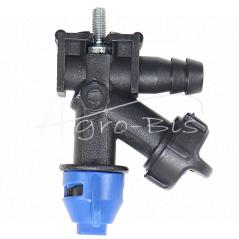 Nozzle holder with diaphragm cutoff valve (Aragsystem, single hose connector)