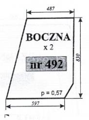 Szyba boczna T-25 kabina Sokółka 