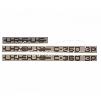 Komplet znaków - emblematów Ursus C-360   3P