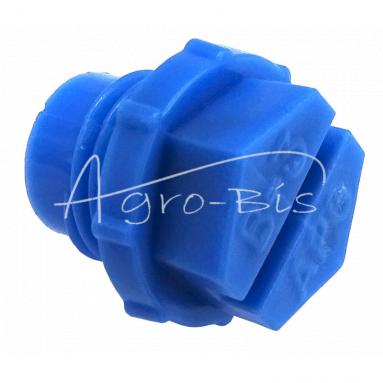 Zaślepka korek pokrywa z tworzywa         sztucznego (osłona przeciwpyłowa) z gwintem zewnętrznym 7/16`` niebieskie (sprzedawane po 20) widoczna cena za 1 sztukę
