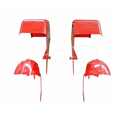 Komplet blacharki lakierowanej C-330 czerwony mały - błotnik tylny 2x, błotnik przedni 2x - w pudełku paletowym RAL3020
