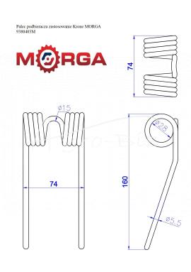 Pick-up finger used Krone 9380403 powder coated MORGA