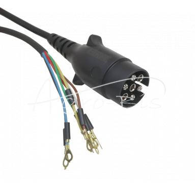 Przewód podłączeniowy wtyczka 7 obtrysk   konektory 7m 7 żył (W+KON) (kabel 1mm) ELMOT