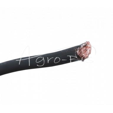 Kabel przewód rozruchowy spawalniczy,     akumulatora 1x50 gumowany - elastyczny czarny Premium ELMOT (pakowany po 100 mb) sprzedawany na metry