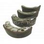 Brake shoe set of 4 pcs ZETOR (2x counter-rotating. 2x forward) glued 7211 7711 ANDORIA MOT