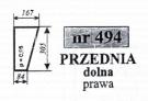 Szyba przednia dolna prawa T25 kabina    Sokółka