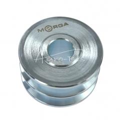 Pulley, 2 HB belts, diameter 80 fi24, MORGA steel