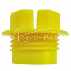 Zaślepka korek pokrywa z tworzywa         sztucznego (osłona przeciwpyłowa) z gwintem zewnętrznym M18x1.5 żółta (sprzedawane po 20) widoczna cena za 1 sztukę