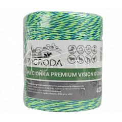 Plecionka ogrodzenia elektrycznego,       pastucha 3 x 0.2 mm odporna na UV 400m Premium ZAGRODA                                                                                                        
