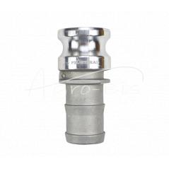 Quick connector plug Camlock coupling Type E aluminum 1 1/2" x 38mm PZL HYDRAL